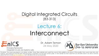 VLSI  Lecture 6a Interconnect Capacitance [upl. by Tita]