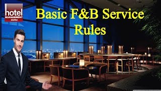 Basic FampB Service Rules In Restaurant II Food amp Beverage Training Video [upl. by Ahsenyt]