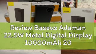 Review Baseus Adaman 225W Metal Digital Display 10000mAh 20000mAh 40000mAh Quick Charge Power Bank [upl. by Goren]