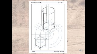 Assonometria isometrica prisma a base esagonale [upl. by Deny]