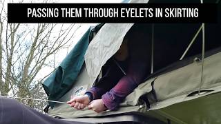 How to Setup and to take down a Roof Top Tent and Annex Instructions [upl. by Kacey]