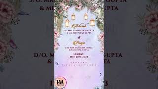 Wedding Invitation Video  Vertical Wedding Invite [upl. by Edric696]