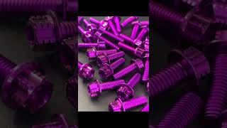 Motorcycle caliper fixing screws and boltsTitanium alloy flange head inside plum flower head screws [upl. by Stetson402]