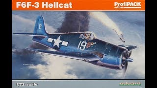 Eduard 172 F6F3 Hellcat Buildlog and Reveal [upl. by Yetnruoc]