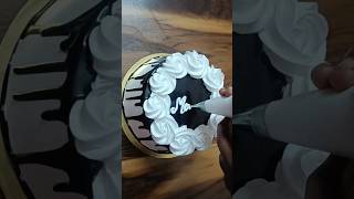 Chocolate cakewhite roses with chocolate drips🥰 [upl. by Woolson]