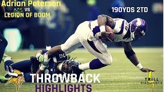 The Game Adrian Peterson Dominated The Legion of Boom  Throwback Highlights 11042012 [upl. by Kinimod]