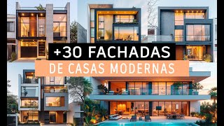 30 FACHADAS MODERNAS de CASAS PEQUEÑAS  FACHADAS BONITAS y sencillas [upl. by Yanttirb]