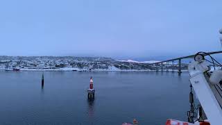 Sailing Under the Gisund Bridge in Finnsnes Northern Norway [upl. by Trotta]