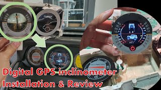 Digital GPS Inclinometer AUTOOL X95 installation on Pajero V34 [upl. by Cirilo701]