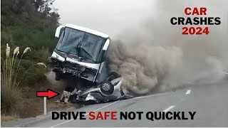 Car Crashes 2024  Shocking Footage of Terrible Drivers Causing Accident PART 33 [upl. by Herodias]