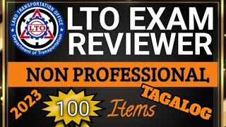 LTO Exam Reviewer 2023 100 Pass updated  Non Professional  Drivers License Exam Reviewer Tagalog [upl. by Rivers]