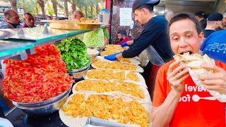 Street Food Paradise in Syria 🇸🇾 1 FALAFEL MOUNTAIN SANDWICH in Aleppo Syria [upl. by Demetria768]