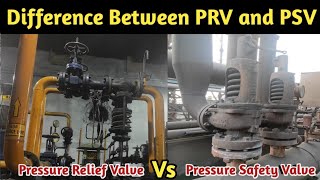 What is difference between PRV and PSV  Pressure Relief Valve  Pressure Safety Valve  PRV Vs PSV [upl. by Ojahtnamas]