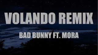 Las Estrellas Te Ven y Piden Un Deseo  Volando remix letra  Bad Bunny Ft Mora [upl. by Trudi]