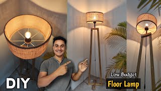 Make a Floor Lamp at Home  Low Budget DIY [upl. by Nguyen]