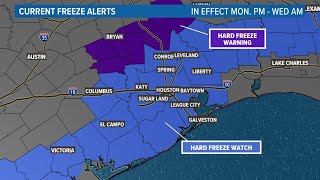 LIVE Meteorologist Chris Ramirez on what the Hard Freeze Watch Warning means for Southeast Texas [upl. by Kerrison]