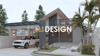 HOUSE DESIGN  BUNGALOW HOUSE with DECK 850m x 1000m 85 sqm  2 BEDROOM [upl. by Colwell888]