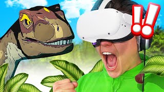 Playing With A DINOSAUR In VR Jurassic World [upl. by Otrebmuh]