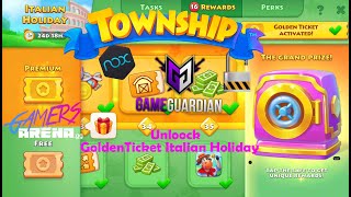 Township Golden Ticket Italian Holiday How To Unlock Guide GameGuardian  Nox Emulator PC English GG [upl. by Ida387]