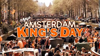 This is Kings Day in Amsterdam the Netherlands  Koningsdag [upl. by Adnuhsar]