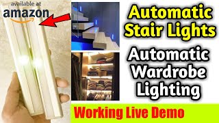 DIY Automatic Stair Lights Under ₹700  How to do Staircase Automation  Wardrobe Sensor Light  PIR [upl. by Gardol]