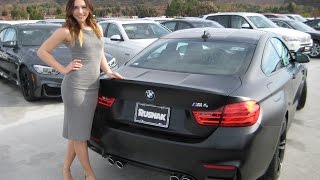 NEW BMW M4 in Frozen Black Metallic  Exhaust Sound  BMW Review [upl. by Imoen]