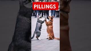 Cute Dance Dog cat with pillings song viralshort pushpa trending shortvideo shorts [upl. by Nwahsad]