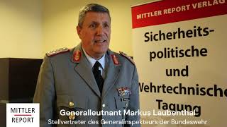 Generalleutnant Markus Laubenthal Stellv des Generalinspekteurs der Bundeswehr auf der 36 SIPO [upl. by Ruddie672]