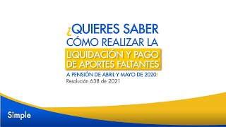 Aportes faltantes a pensión de abril y mayo de 2020 [upl. by Luckett741]