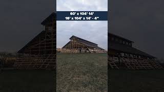 Watch As This Pole Barn Gets A Lift construction polebarn barn build postframe shorts [upl. by Goerke]