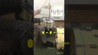 Variaciones de semicorchea en el bombo  HH en negras drums lessons groove bassdrums [upl. by Aned789]