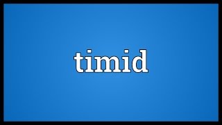 Timid Meaning [upl. by Aieki]