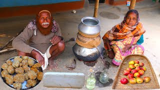 APPLE WINE  village style apple wine making by our grandfather amp grandmother  desi daru making [upl. by Atteuqal]