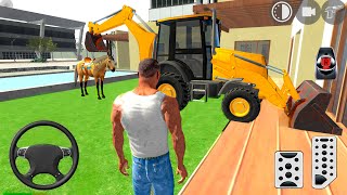 Indian Motorbike JCB and Horse in Open City Simulator  Android Gameplay [upl. by Eelta798]