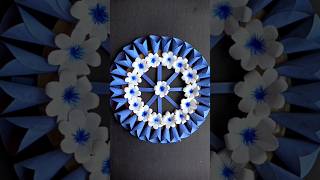 paper flower wall hanging craft shortsviral shorts homedecor wallhanging trending [upl. by Galatia]