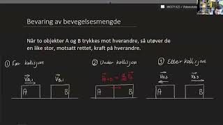 Mekanikk 28  Bevaring av bevegelsesmengde [upl. by Giefer]
