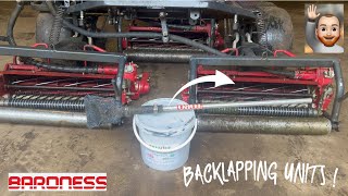 Baroness LM315GC How to backlap cutting units  🔧• howto mechanic greenkeeper [upl. by Occir]