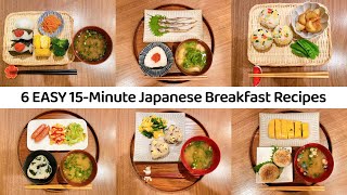 6 Easy 15Minute Japanese Breakfast Recipes  1Minute Miso Soup Recipe  Easy Rice Ball Recipes [upl. by Eelnyl930]