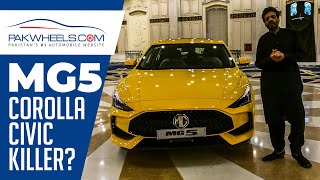 MG 5 2022  First Look Review Specs Features amp Price in Pakistan  PakWheels [upl. by Neesay408]