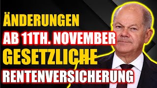 Gesetzliche Rentenversicherung Ab 11 November gelten neue Bestimmungen für Rentner [upl. by Aivatan]