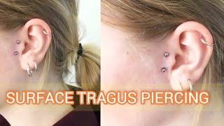 EAR PIERCING getting a surface tragus piercing [upl. by Opportina]