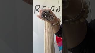 V Tip Hair Silver keratin Extensions [upl. by Baggott]