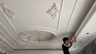 Amazing Skills And Methods To Build And Install The Best Plaster Ceiling For Living Room [upl. by Kadner]