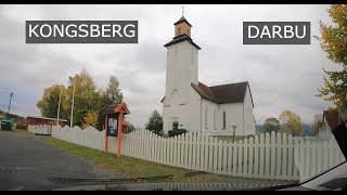 Kongsberg  Darbu via Gamle Kongsbergvei til Fiskum kirke [upl. by Adnilasor157]