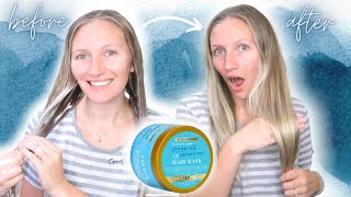 OGX EXTRA STRENGTH HYDRATE amp REVIVE ARGAN OIL OF MOROCCO HAIR MASK  application and review [upl. by Cornie171]