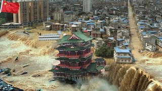 2 minutes ago the river in China broke again Evacuation failed cars and houses were swept away [upl. by Auerbach210]