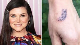 Tiffani Thiessen and Her Mother Get Matching Butterfly Tattoos [upl. by Vidda]