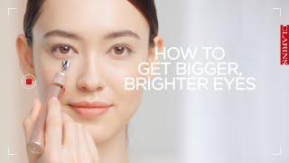 How to get bigger brighter eyes with V Shaping Facial Lift Eye Concentrate  Clarins [upl. by Nealson]