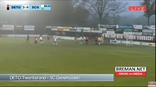 10122022 Liveuitzending DETO Twenterand  SC Genemuiden laatste 10 min geen verbinding [upl. by Eceinehs]