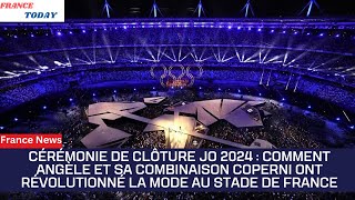 Cérémonie de Clôture des JO 2024 Angèle en Combinaison Coperni un Défilé de Mode au Stade de France [upl. by Eeleak]